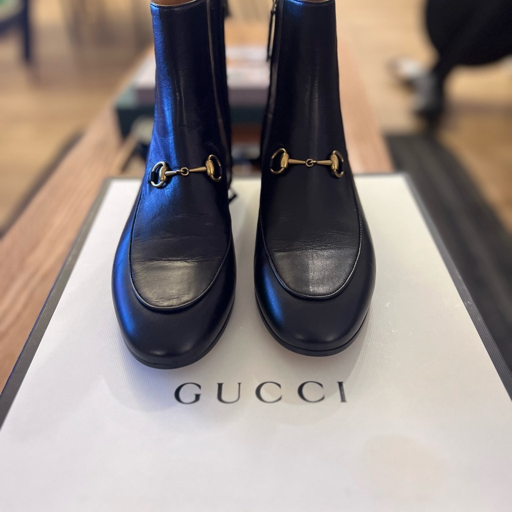 Gucci Jordaan Horsebit Boots Brand New 40